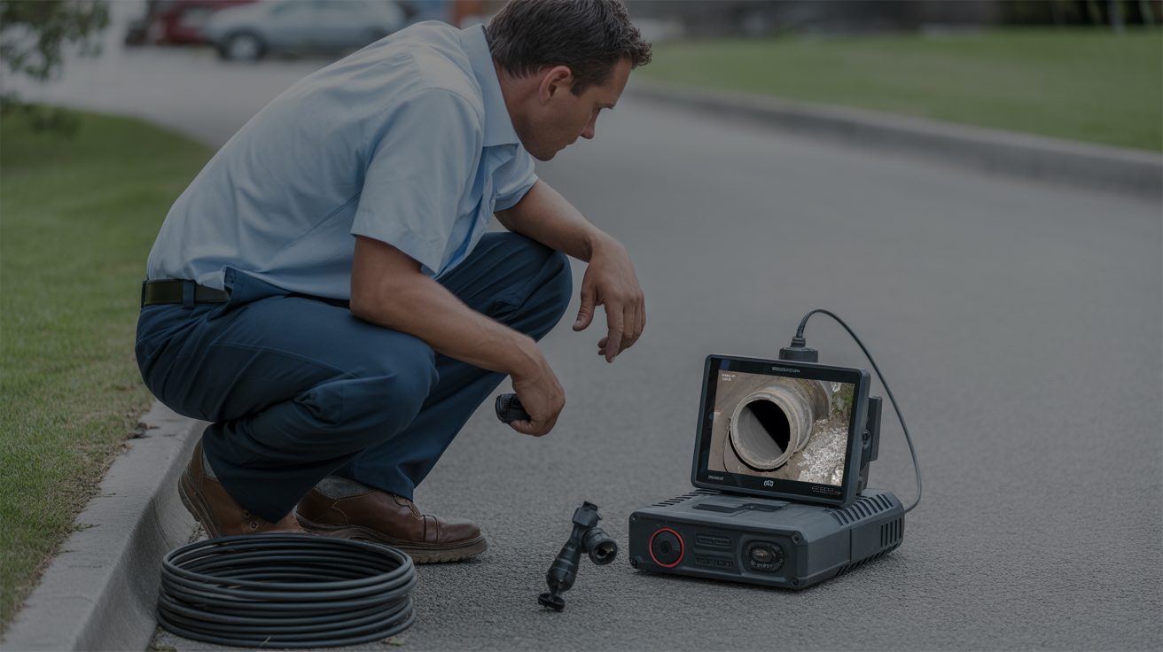 Technician documenting a free inspection in Southampton